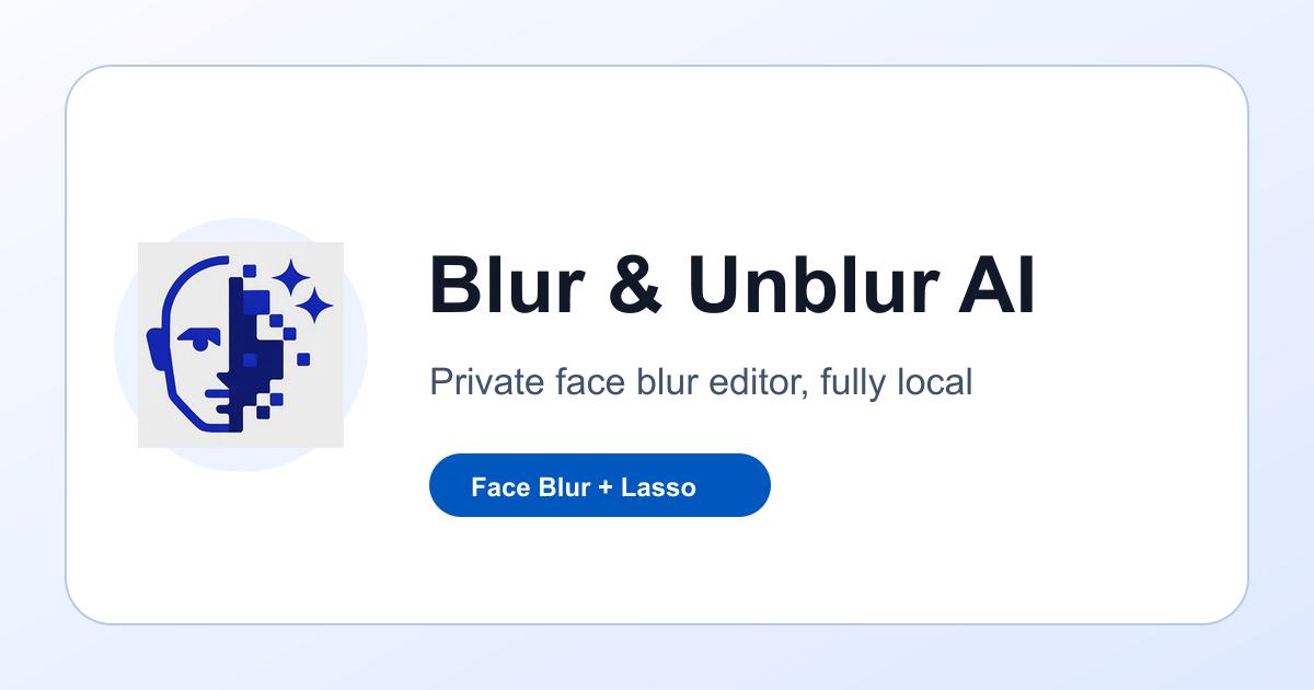 Blur and Unblur AI